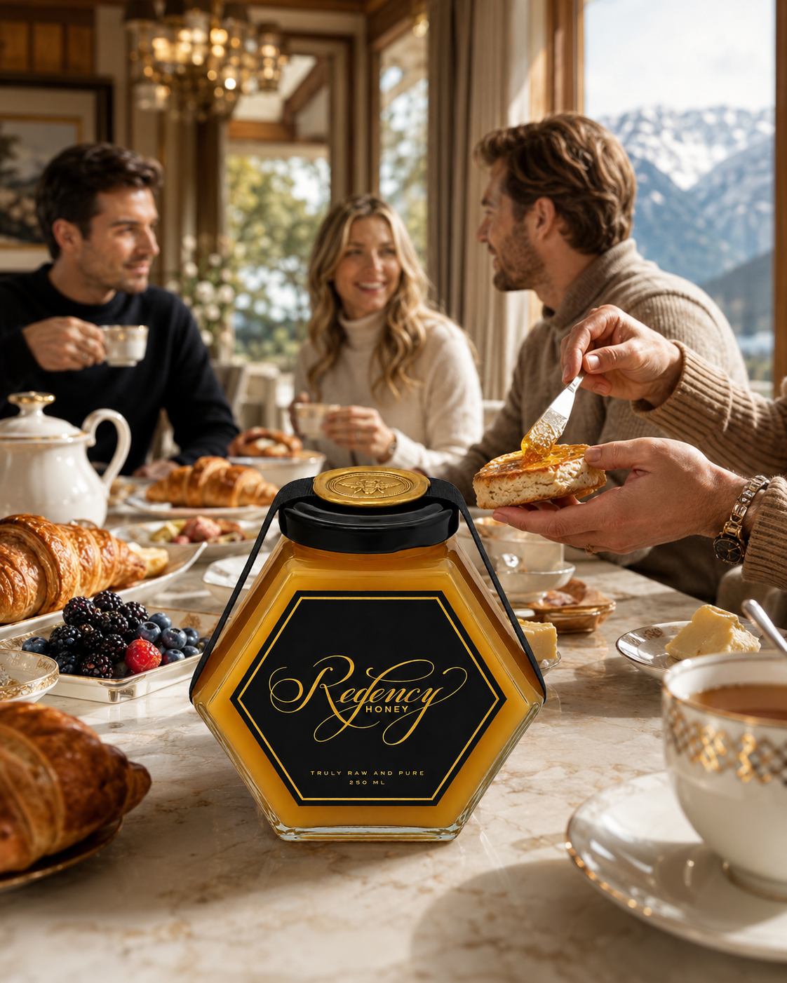 Regency Honey shared at a mountain lodge breakfast