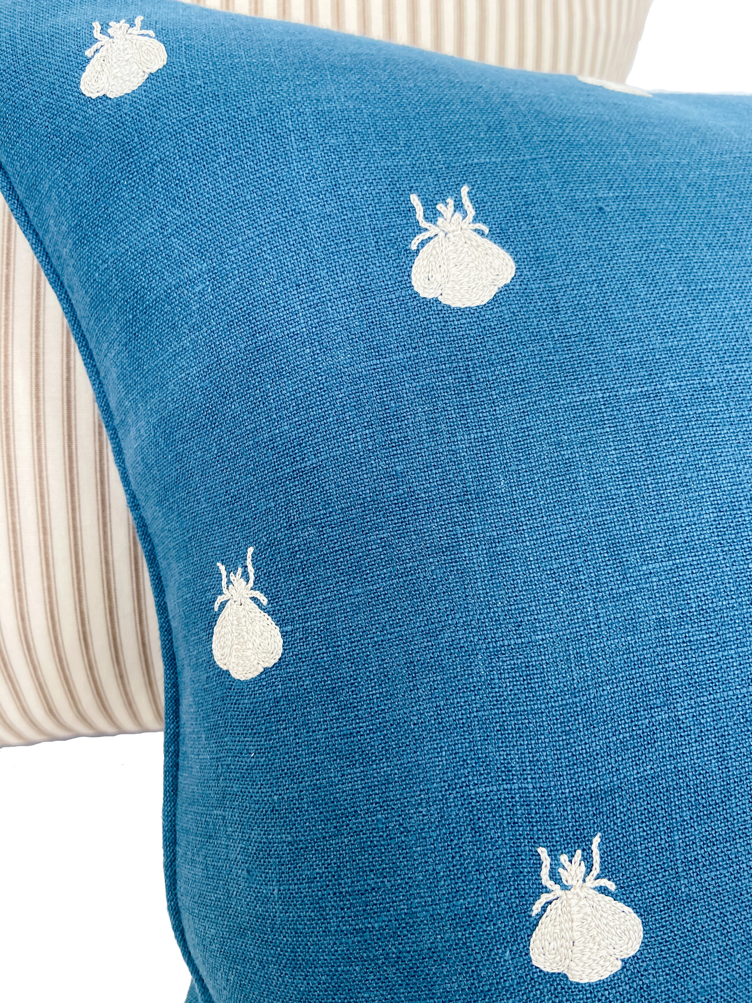 Close detail of the hand embroidery